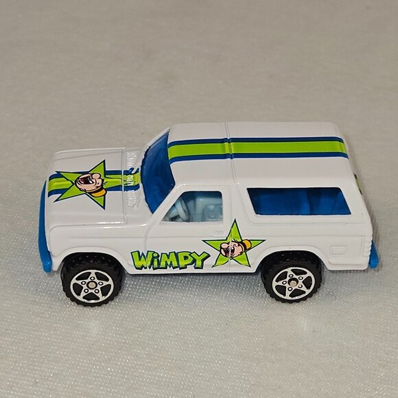 Racing Champions Wimpy (Popeye) '80 Ford Bronco, White, Loose (K234) - Picture 1 of 7